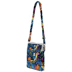 Adventure Time Art Starry Night Van Gogh Multi Function Travel Bag by Modalart