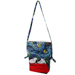 Dog House Vincent Van Gogh s Starry Night Parody Folding Shoulder Bag