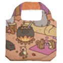 Pusheen Cute Fall The Cat Premium Foldable Grocery Recycle Bag View2