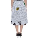 Dog Puzzle Maze Bee Butterfly Classic Midi Skirt View2