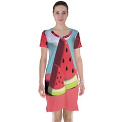 Watermelon Fruit Short Sleeve Nightdress by Modalart