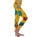 Graffiti Characters Seamless Ornament Kids  Lightweight Velour Classic Yoga Leggings View3