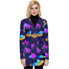 Space Pattern Button Up Hooded Coat  by Bedest