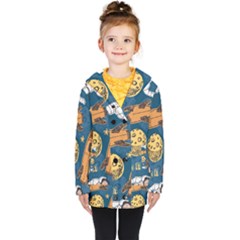 Missile Pattern Kids  Double Breasted Button Coat by Bedest