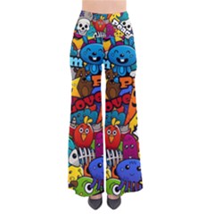 Graffiti Characters Seamless Pattern So Vintage Palazzo Pants by Bedest