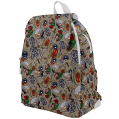 Tattoo Pattern Top Flap Backpack by Bedest