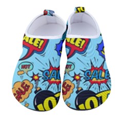 Comic Bubbles Seamless Pattern Women s Sock-style Water Shoes by Bedest