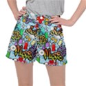 Graffiti Characters Seamless Patterns Women s Ripstop Shorts View1