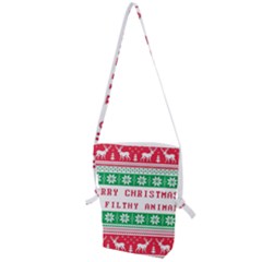 Merry Christmas Ya Filthy Animal Folding Shoulder Bag by Pakjumat