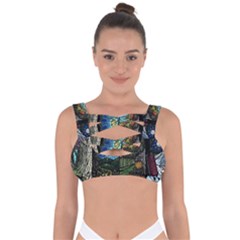 Four Assorted Illustrations Collage Winter Autumn Summer Picture Bandaged Up Bikini Top