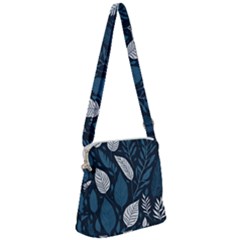 Pattern Flower Texture Zipper Messenger Bag