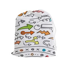 Desktop Pattern Art Graphic Design Drawstring Pouch (xl) by Hannah976