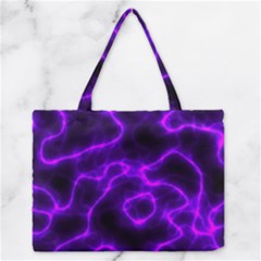 Purple Pattern Background Structure Zipper Medium Tote Bag by Hannah976