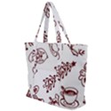 Red And White Christmas Breakfast  Zip Up Canvas Bag View1