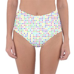 Dots Color Rows Columns Background Reversible High-waist Bikini Bottoms