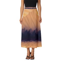 Landscape Nature Mountains Sky Classic Midi Chiffon Skirt