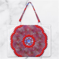 Tile Pattern Background Image Zipper Medium Tote Bag by Hannah976