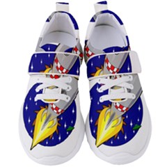 Rocket Ship Launch Vehicle Moon Women s Velcro Strap Shoes by Sarkoni