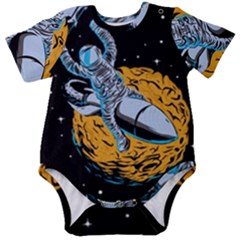 Astronaut Planet Space Science Baby Short Sleeve Bodysuit by Sarkoni