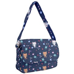 Cute Astronaut Cat With Star Galaxy Elements Seamless Pattern Courier Bag by Grandong