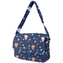 Cute Astronaut Cat With Star Galaxy Elements Seamless Pattern Courier Bag View2