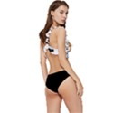 Playing Pandas Cartoons Low Cut Ruffle Edge Bikini Top View3