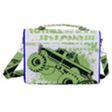 Monster Truck Illustration Green Car Satchel Shoulder Bag View3