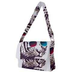 Krazy Katz 3d Tiger Roar Animal Full Print Messenger Bag (l) by Sarkoni