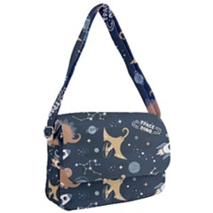 Space Theme Art Pattern Design Wallpaper Courier Bag by Proyonanggan