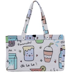 Drinks Cocktails Doodles Coffee Canvas Work Bag by Apen