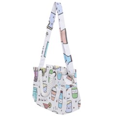 Drinks Cocktails Doodles Coffee Rope Handles Shoulder Strap Bag by Apen