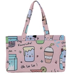 Drink Cocktail Doodle Coffee Canvas Work Bag by Apen