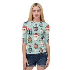 Christmas Decoration Angel Quarter Sleeve Raglan T-shirt