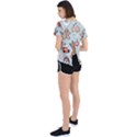 Christmas Cartoon Pattern Open Back Sport T-Shirt View2