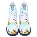 Fruits Sweet Papaya Orange Pattern Women s High-Top Canvas Sneakers View1