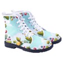 Fruits Sweet Papaya Orange Pattern Women s High-Top Canvas Sneakers View3