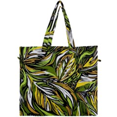 Foliage Pattern Texture Background Canvas Travel Bag by Ravend