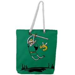 Adventure Time The Legend Of Zelda Full Print Rope Handle Tote (large) by Sarkoni