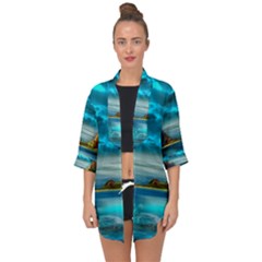 Artistic Fantasy Psychedelic Open Front Chiffon Kimono