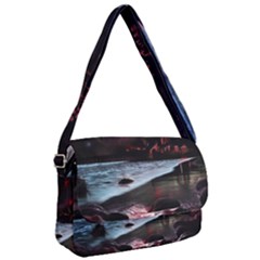 Artistic Creepy Dark Evil Fantasy Halloween Horror Psychedelic Scary Spooky Courier Bag by Sarkoni