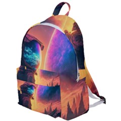 Illustration Trippy Psychedelic Astronaut Landscape Planet Mountains The Plain Backpack by Sarkoni