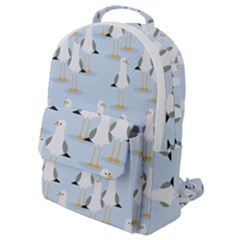 Cute Seagulls Seamless Pattern Light Blue Background Flap Pocket Backpack (small) by Bedest