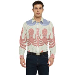 Underwater Seamless Pattern Light Background Funny Men s Long Sleeve  Shirt by Bedest