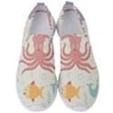 Underwater Seamless Pattern Light Background Funny Men s Slip On Sneakers View1