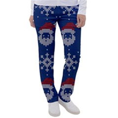 Santa Clauses Wallpaper Women s Casual Pants by artworkshop