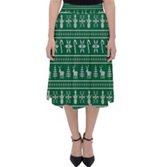 Wallpaper Ugly Sweater Backgrounds Christmas Classic Midi Skirt