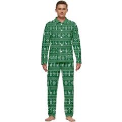 Wallpaper Ugly Sweater Backgrounds Christmas Men s Long Sleeve Velvet Pocket Pajamas Set by artworkshop