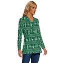 Wallpaper Ugly Sweater Backgrounds Christmas Long Sleeve Drawstring Hooded Top View3