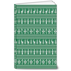 Wallpaper Ugly Sweater Backgrounds Christmas 8  X 10  Softcover Notebook