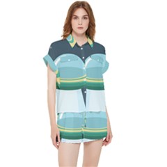 Illustration Ufo Alien  Unidentified Flying Object Chiffon Lounge Set by Sarkoni